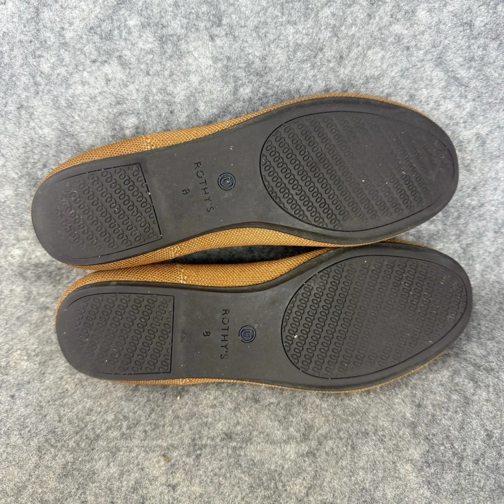 Rothy's Ballet Flats The Point Amber Textile Womens‎ Size 8 Comfort Shoes